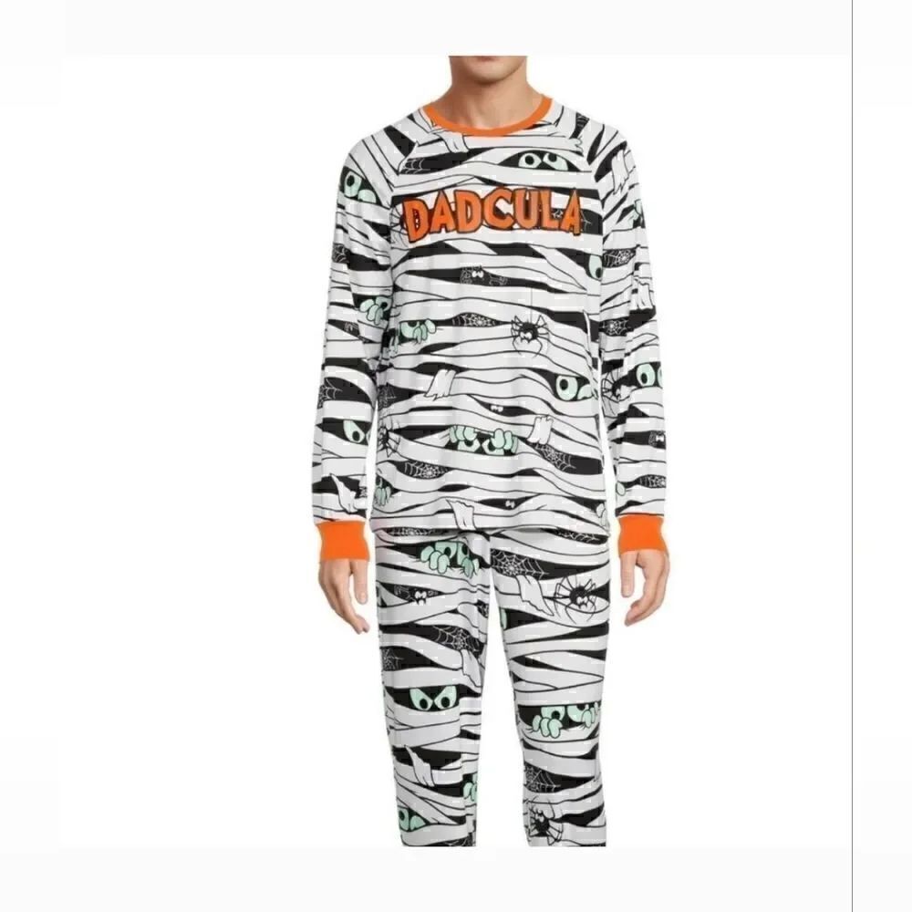New Halloween Dadcula Mummy Men's Family Pajama Set, 2 pieces